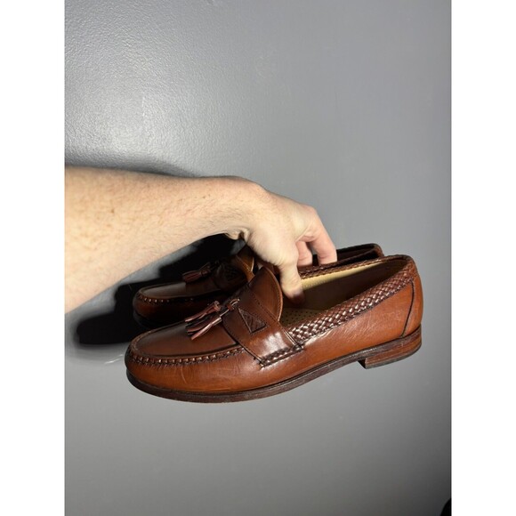 Allen Edmonds Other - Allen Edmonds Maxfield Tassel Loafers Men's Size 9.5 Brown Leather Slip On Shoes